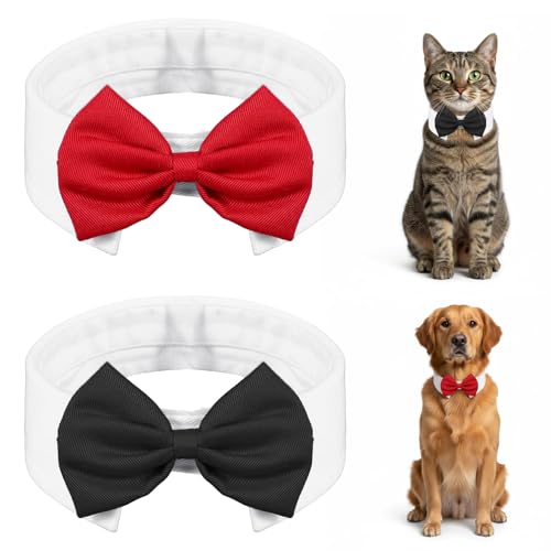 Verstellbare Fliege für Hunde, Länge 9 cm, Breite 6 cm, Baumwolle, Fliege für Hunde, für Hochzeit, Geburtstag, Party, Cosplay, Weihnachten, Halloween, Haustiere, Fellpflege, Fliege, 2 Stück (Schwarz Verstellbare Fliege für Hunde, Länge 9 cm, Breite 6 cm, Baumwolle, Fliege für Hunde, für Hochzeit, Geburtstag, Party, Cosplay, Weihnachten, Halloween, Haustiere, Fellpflege, Fliege, 2 Stück (Schwarz von Xelsluthe