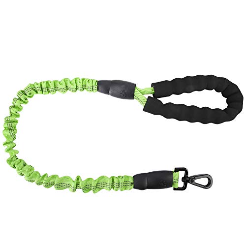 Dog -Leinen elastisches Seil, starker 3,28 Fuß bequemer Griff für das Wandertraining, Polyester Hundeimpuls Relief Leine Flexible Kontrolle (Grün) von Xergur