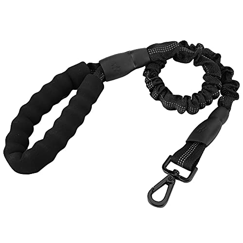 Dog -Leinen elastisches Seil, starker 3,28 Fuß bequemer Griff für das Wandertraining, Polyester Hundeimpuls Relief Leine Flexible Kontrolle (Schwarz) von Xergur