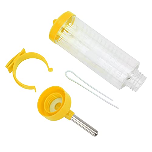 Hamster Wasserflasche ohne Tropfen automatischer Trinkspender Brunnen, kleine Tiere Hamster Kaninchen PP Edelstahl Hanging Design (125 ml) von Xergur