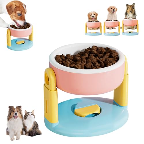 Hundenapf, Hundenapf Erhöht 3 Höhenverstellbar Mit Starken Saugnapf, Rutschfester Futternapf Hund Katzen, Hundenapf Höhenverstellbar Erhöhter Katzennapf BPA Frei Vielseitig Und Tragbar (A) von Xevinas