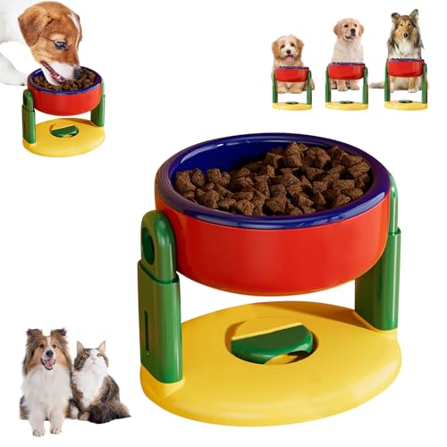 Hundenapf, Hundenapf Erhöht 3 Höhenverstellbar Mit Starken Saugnapf, Rutschfester Futternapf Hund Katzen, Hundenapf Höhenverstellbar Erhöhter Katzennapf BPA Frei Vielseitig Und Tragbar (B) von Xevinas