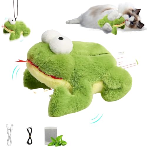 Xevinas Interaktives Katzenspielzeug Selbstbeschäftigung, Katzenspielzeug Vogel Fliegender Vogel Katzenspielzeug 3 Modi Echte Zwitschern, USB Aufladung Katzenspielzeug Vogel Flattern Cat Toys (A) von Xevinas