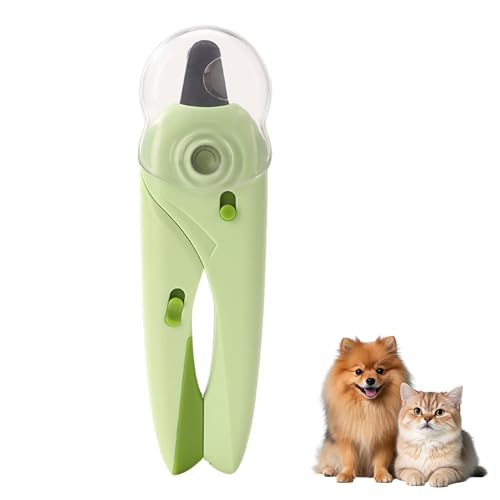 Xevinas Krallenschere Katzen Mit LED, Krallenschere Für Hunde Katzen Krallenschneider Mit Bequemer Griff, Cat Nail Clipper Mit Spritzfest Sicherheitsschutz Für Haustiere Nagelknipser (B) von Xevinas