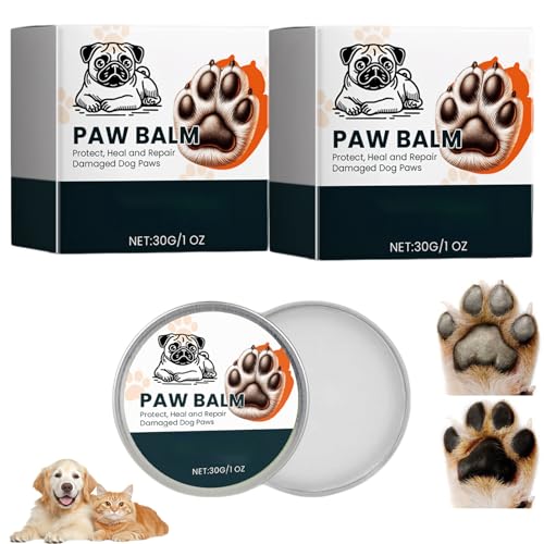 Xevinas Pfotenbalsam Für Hunde & Katzen, 100% Natürliche Pfotenbalsam Nasenbalsam Hund, Hundepfoten Balsam Pfotenpflegen Pfotenschutz Mit Propolis & Vitamin E, Linderung Und Feuchtigkeit (60G) von Xevinas