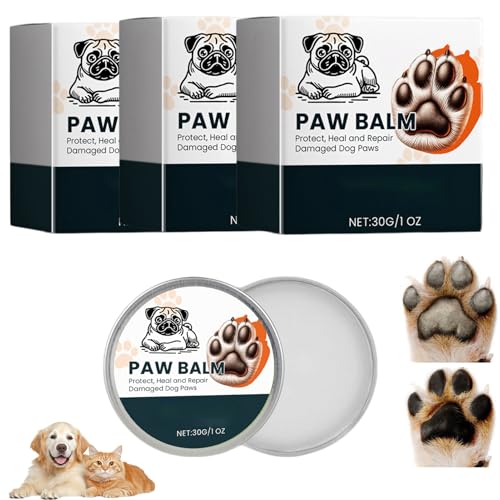 Xevinas Pfotenbalsam Für Hunde & Katzen, 100% Natürliche Pfotenbalsam Nasenbalsam Hund, Hundepfoten Balsam Pfotenpflegen Pfotenschutz Mit Propolis & Vitamin E, Linderung Und Feuchtigkeit (90G) von Xevinas