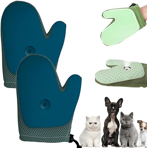 Xevinas Tierhaarentferner Handschuh, 2025 Neu Handschuh Katzenhaare Mit Spray, Wiederverwendbar All in One Katzenbürste Handschuh, Antistatische Pet Hair Remover Glove Für Couch, Möbel, Teppich (C*2) Xevinas Tierhaarentferner Handschuh, 2025 Neu Handschuh Katzenhaare Mit Spray, Wiederverwendbar All in One Katzenbürste Handschuh, Antistatische Pet Hair Remover Glove Für Couch, Möbel, Teppich (C*2) von Xevinas