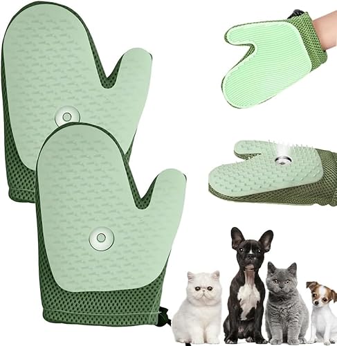 Xevinas Tierhaarentferner Handschuh, 2025 Neu Handschuh Katzenhaare Mit Spray, Wiederverwendbar All in One Katzenbürste Handschuh, Antistatische Pet Hair Remover Glove Für Couch, Möbel, Teppich (A*2) Xevinas Tierhaarentferner Handschuh, 2025 Neu Handschuh Katzenhaare Mit Spray, Wiederverwendbar All in One Katzenbürste Handschuh, Antistatische Pet Hair Remover Glove Für Couch, Möbel, Teppich (A*2) von Xevinas