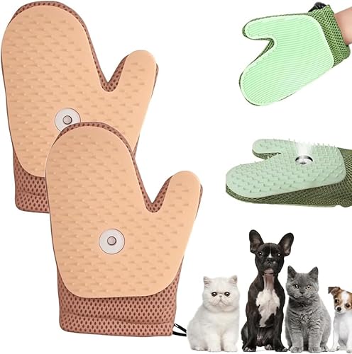 Xevinas Tierhaarentferner Handschuh, 2025 Neu Handschuh Katzenhaare Mit Spray, Wiederverwendbar All in One Katzenbürste Handschuh, Antistatische Pet Hair Remover Glove Für Couch, Möbel, Teppich (B*2) Xevinas Tierhaarentferner Handschuh, 2025 Neu Handschuh Katzenhaare Mit Spray, Wiederverwendbar All in One Katzenbürste Handschuh, Antistatische Pet Hair Remover Glove Für Couch, Möbel, Teppich (B*2) von Xevinas