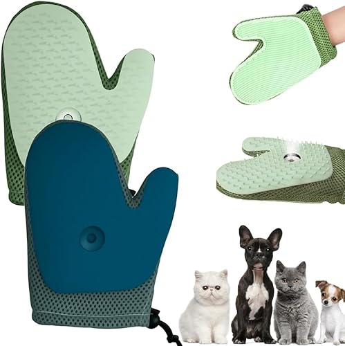 Xevinas Tierhaarentferner Handschuh, 2025 Neu Handschuh Katzenhaare Mit Spray, Wiederverwendbar All in One Katzenbürste Handschuh, Antistatische Pet Hair Remover Glove Für Couch, Möbel, Teppich (A+C) von Xevinas