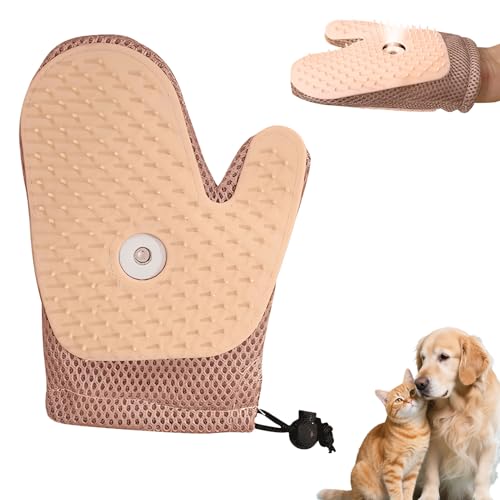 Xevinas Tierhaarentferner Handschuh, 2025 Neu Handschuh Katzenhaare Mit Spray, Wiederverwendbar All in One Katzenbürste Handschuh, Antistatische Pet Hair Remover Glove Für Couch, Möbel, Teppich (B) von Xevinas