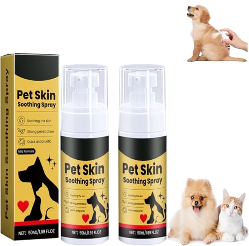 Pet Skin Treatment Spray,Dogs Skin Repair Spray,Itch Relief Sprays,Pet Wound Care Spray,Nature Soothing Solution for Itchy Skin,Dog and Cat Itchy Skin Treatment (2 Pcs) von XiChiu