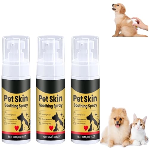 Pet Skin Treatment Spray,Dogs Skin Repair Spray,Itch Relief Sprays,Pet Wound Care Spray,Nature Soothing Solution for Itchy Skin,Dog and Cat Itchy Skin Treatment (3 Pcs) von XiChiu
