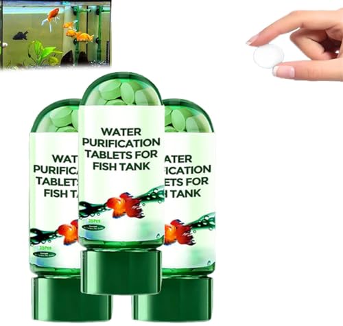 Powerful Aquarium Water Purification Tablet,Water Purifying Tablets,Fish Tank Cleaner,Portable Aqua Water Purification Tablets for Fish Tank,Remove All Kinds of Turbidity from Fish Tank Water (3 Pcs) von XiChiu