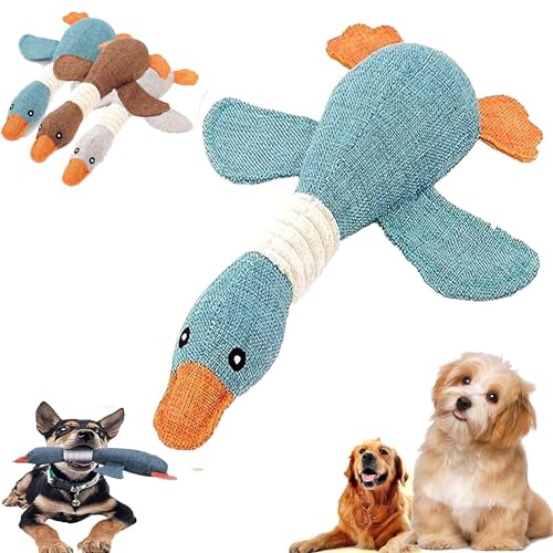 XiChiu Robustduck – entworfen für schwere Kauer, unzerstörbares Hundespielzeug, Plüsch-Hundespielzeug, für Stofftiere, zum Kauen (blau) von XiChiu