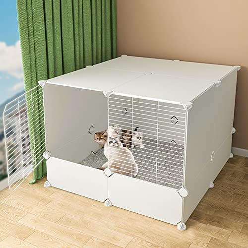 Indoor Large – Haustier-Laufstall, Kleintierkäfig mit Tür für kleine Haustiere, Kaninchen, Igel, Katzen, Meerschweinchen von XiRah