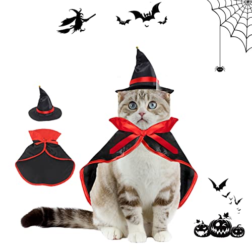 Haustiere Vampir Kostüm, XiXiRan Halloween Haustier Kostüm, Halloween Katze Hund Kostüm Set, Haustiere Cosplay-Kostüm, Halloween Pet Costume, Haustiere Katze Umhang Hut, Halloween Hund Kostüm Haustiere Vampir Kostüm, XiXiRan Halloween Haustier Kostüm, Halloween Katze Hund Kostüm Set, Haustiere Cosplay-Kostüm, Halloween Pet Costume, Haustiere Katze Umhang Hut, Halloween Hund Kostüm von XiXiRan