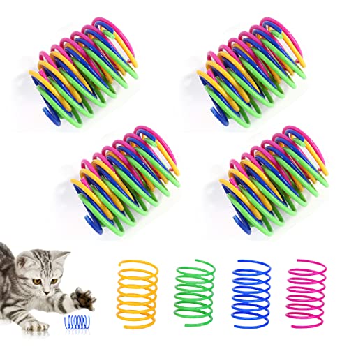 XiXiRan Kätzchen Spiralfedern, 20 Stück Buntes Spiralfedern Katzenspielzeug, Plastic Coil Spiral Springs Für Cat Kitten Pets, Katze Kätzchen Haustiere Neuheit Geschenk Gut Für Katzen Zum Zeitvertreib von XiXiRan