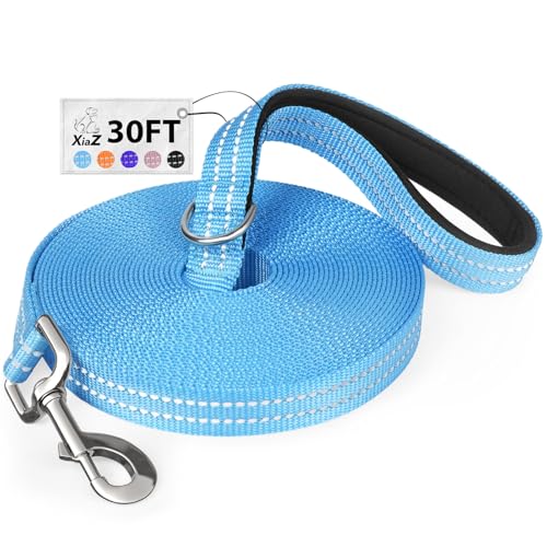 Lange Hundeleine, XiaZ Trainingsleine, 30 m, 30 m, 20 m, 30 m, 50 m, 30,5 m, 30,5 m lange Leine für Hunde, Training, 9 m, Nylon, gepolsterter Griff, reflektierend, Wandern, Hof Lange Hundeleine, XiaZ Trainingsleine, 30 m, 30 m, 20 m, 30 m, 50 m, 30,5 m, 30,5 m lange Leine für Hunde, Training, 9 m, Nylon, gepolsterter Griff, reflektierend, Wandern, Hof von XiaZ