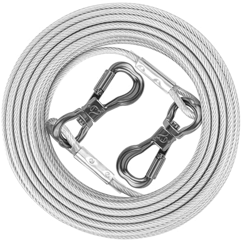 XiaZ Hundeleine, 9 m, strapazierfähig, 2,4 m, 3,5 m, 4,5 m, 50,8 m, 9,2 m, 9,4 m, 15 m, 15 m, 15 m, 15 m, Haustier-Läuferkette für kleine, mittelgroße und große Hunde bis zu 54,4 kg XiaZ Hundeleine, 9 m, strapazierfähig, 2,4 m, 3,5 m, 4,5 m, 50,8 m, 9,2 m, 9,4 m, 15 m, 15 m, 15 m, 15 m, Haustier-Läuferkette für kleine, mittelgroße und große Hunde bis zu 54,4 kg von XiaZ