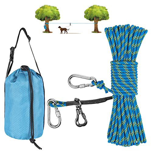 XiaZ Hundeleinenkabel für Camping, 15,2 m, tragbares Trolley-System für Hunde bis zu 90 kg, Hundeleine für Hof, Camping, Parks, Veranstaltungen im Freien, 5 Minuten aufgebaut, Blau XiaZ Hundeleinenkabel für Camping, 15,2 m, tragbares Trolley-System für Hunde bis zu 90 kg, Hundeleine für Hof, Camping, Parks, Veranstaltungen im Freien, 5 Minuten aufgebaut, Blau von XiaZ
