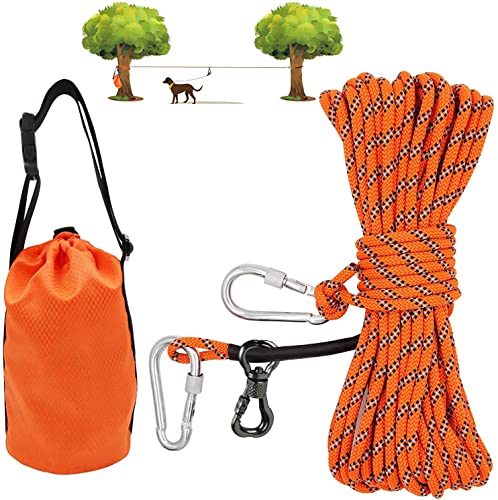 XiaZ Hundeleine für Camping, 15,2 m tragbares Überkopf-Trolley-System für Hunde bis zu 90 kg, Hundeleine für Hof, Camping, Parks, Outdoor-Events, 5 Minuten Aufbau XiaZ Hundeleine für Camping, 15,2 m tragbares Überkopf-Trolley-System für Hunde bis zu 90 kg, Hundeleine für Hof, Camping, Parks, Outdoor-Events, 5 Minuten Aufbau von XiaZ