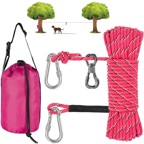 XiaZ Hundeleinenkabel für Camping, 15,2 m, tragbares Trolley-System für Hunde bis zu 90 kg, Hundeleine für Hof, Camping, Parks, Veranstaltungen im Freien, 5 Minuten Aufbau XiaZ Hundeleinenkabel für Camping, 15,2 m, tragbares Trolley-System für Hunde bis zu 90 kg, Hundeleine für Hof, Camping, Parks, Veranstaltungen im Freien, 5 Minuten Aufbau von XiaZ