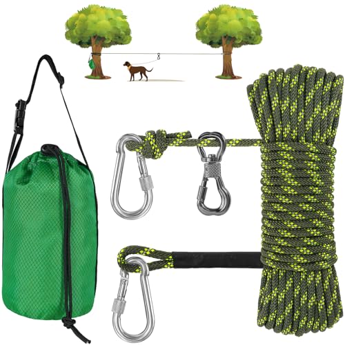 XiaZ Hundeleinenkabel für Camping, 22,9 m, tragbares Trolley-System für Hunde bis zu 90 kg, Hundeleine für Hof, Camping, Parks, Veranstaltungen im Freien, 5 Minuten Aufbau XiaZ Hundeleinenkabel für Camping, 22,9 m, tragbares Trolley-System für Hunde bis zu 90 kg, Hundeleine für Hof, Camping, Parks, Veranstaltungen im Freien, 5 Minuten Aufbau von XiaZ