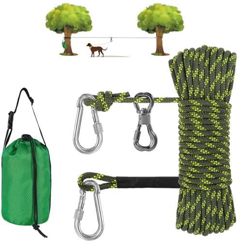 XiaZ Hundeleinenkabel für Camping, 30,5 m, tragbares Trolley-System für Hunde bis zu 90 kg, Hundeleine für Hof, Camping, Parks, Veranstaltungen im Freien, 5 Minuten Aufbau XiaZ Hundeleinenkabel für Camping, 30,5 m, tragbares Trolley-System für Hunde bis zu 90 kg, Hundeleine für Hof, Camping, Parks, Veranstaltungen im Freien, 5 Minuten Aufbau von XiaZ