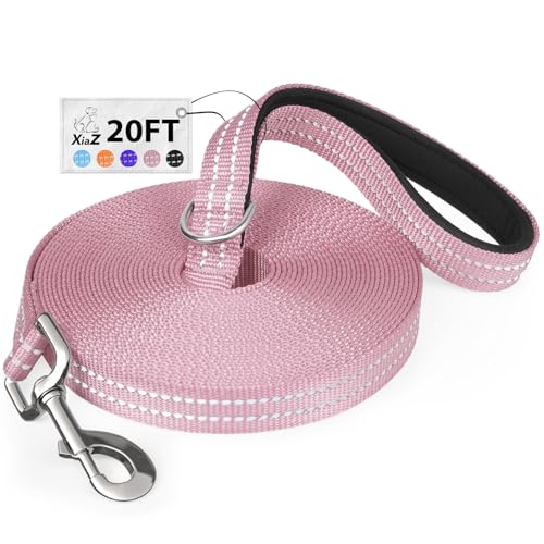 XiaZ Hundetrainingsleine, Nylon, Rosa, reflektierend, gepolsterter Griff, 250 kg Tragkraft, geeignet für kleine, mittelgroße Hunde und Katzen, 6 m XiaZ Hundetrainingsleine, Nylon, Rosa, reflektierend, gepolsterter Griff, 250 kg Tragkraft, geeignet für kleine, mittelgroße Hunde und Katzen, 6 m von XiaZ