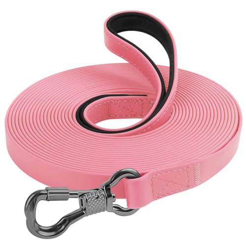 XiaZ Wasserdichte Hundetrainingsleine, lange Leine für große, mittelgroße und kleine Hunde im Freien, Spazierengehen, Spielen, Camping oder Hof, 9 m, Rosa XiaZ Wasserdichte Hundetrainingsleine, lange Leine für große, mittelgroße und kleine Hunde im Freien, Spazierengehen, Spielen, Camping oder Hof, 9 m, Rosa von XiaZ