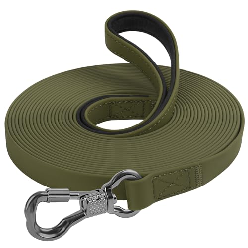 XiaZ Wasserdichte lange Leine für Hunde, 3 m, 4,5 m, 6 m, 9 m, 15 m, 15 m, 30 m, 30 m, 30 m, 30 m, 30 m, Olivgrün XiaZ Wasserdichte lange Leine für Hunde, 3 m, 4,5 m, 6 m, 9 m, 15 m, 15 m, 30 m, 30 m, 30 m, 30 m, 30 m, Olivgrün von XiaZ
