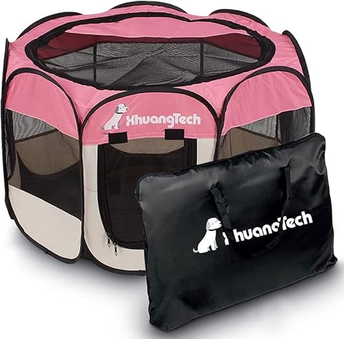 XianghuangTechnology Laufstall für Hunde und Katzen, weicher Stoff, tragbar, faltbar, für den Innen- und Außenbereich XianghuangTechnology Laufstall für Hunde und Katzen, weicher Stoff, tragbar, faltbar, für den Innen- und Außenbereich von XianghuangTechnology