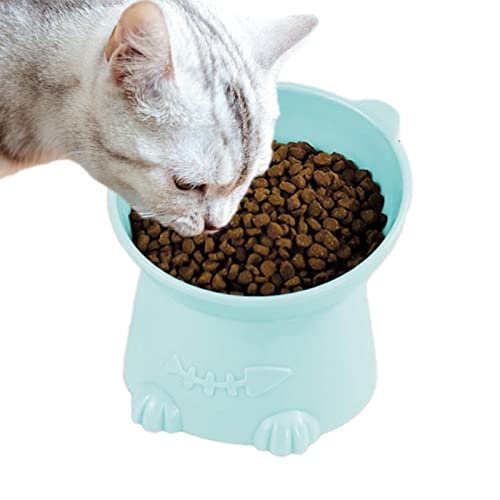 Pet Dog Cat Bowl Anti-Kipp, Katzenfutternäpfe Erhöhter Katzenfutter-Wassernapf Kätzchengeschirr 15 ° geneigter erhöhter Katzenfutternapf, Katzennäpfe Kunststoff von Xiaoxin