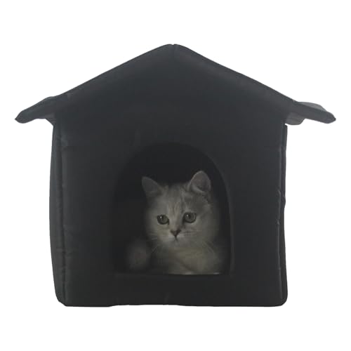 Xiixuuj Wetterfestes Katzenhaus | isolierter Kätzchen-Unterschlupf, rutschfestes Gehege, Haustierzubehör für Winter, Haushalt, Balkon, Terrasse, Camping, Ferals Xiixuuj Wetterfestes Katzenhaus | isolierter Kätzchen-Unterschlupf, rutschfestes Gehege, Haustierzubehör für Winter, Haushalt, Balkon, Terrasse, Camping, Ferals von Xiixuuj