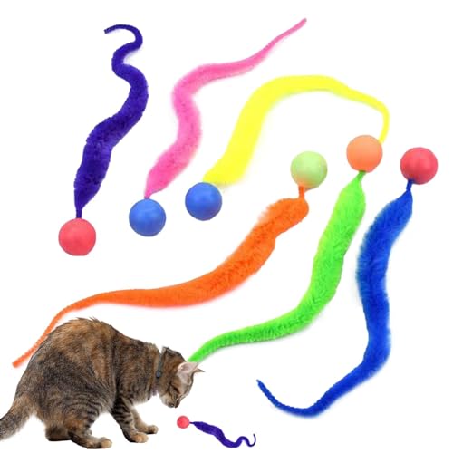 Xijobido 6 Stück Hüpfball, Katzenspielzeug, Interaktives Spielzeug Für Katzen, Wackelball Für Katzen, Wurmkatzenspielzeug, Indoor-Kratzer Unterhaltsames Haustier Spielzeug Xijobido 6 Stück Hüpfball, Katzenspielzeug, Interaktives Spielzeug Für Katzen, Wackelball Für Katzen, Wurmkatzenspielzeug, Indoor-Kratzer Unterhaltsames Haustier Spielzeug von Xijobido