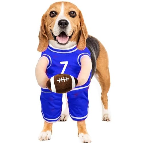 Xijobido Basketballspieler-Kostüm für Hunde mit Ball, Basketballspieler-Kostüm für Hunde - Haustier-Halloween-Kostüm - Lustiges Haustier-Sporttrikot mit verstellbaren Trägern für kleine und Xijobido Basketballspieler-Kostüm für Hunde mit Ball, Basketballspieler-Kostüm für Hunde - Haustier-Halloween-Kostüm - Lustiges Haustier-Sporttrikot mit verstellbaren Trägern für kleine und von Xijobido