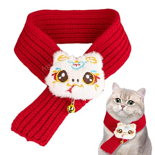 Xijobido Hundestrickschal,Roter Strickhundeschal - Rotes Katzen-Bandana, Haustier-Schal, Schlangenkopf-Design, Hunde-Bandanas,Feiertagsdekoration, Winter-Strickschals, festliches Haustier-Outfit für Xijobido Hundestrickschal,Roter Strickhundeschal - Rotes Katzen-Bandana, Haustier-Schal, Schlangenkopf-Design, Hunde-Bandanas,Feiertagsdekoration, Winter-Strickschals, festliches Haustier-Outfit für von Xijobido
