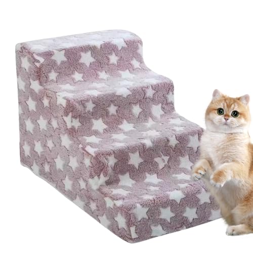 Xijobido Hundetreppe Fürs Bett | Rampe Für Ältere Katzen,rutschfeste Treppe für Wohnung Studie Schlafzimmer Auto Fensterbank Bett Couch Welpen Kätzchen von Xijobido