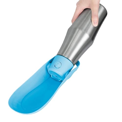 Xijobido Hundewasserflasche Für Spaziergänge | Welpen Reiseflasche mit Napf - 750ml Edelstahl Auslaufsicherer Spender für Hunde Reisen Camping Wandern Outdoor Xijobido Hundewasserflasche Für Spaziergänge | Welpen Reiseflasche mit Napf - 750ml Edelstahl Auslaufsicherer Spender für Hunde Reisen Camping Wandern Outdoor von Xijobido
