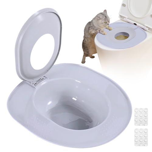 Xijobido Katzentoiletten Trainingsset - Katzenstreu Toilettentraining Set | Wiederverwendbarer Toilettenaufsatz Sicher Entfernbar Für Haushalt Und Reisen von Xijobido