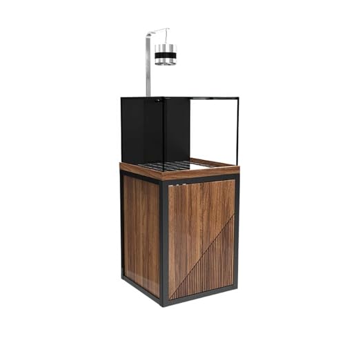 Aquarien Meeresaquarium, ultraweißes Glasaquarium for Korallen, Meerwasserfische, Wohnzimmer, Haushalt, Glasaquarium, Rucksack, Überlauf, Bodenfilter, Daunenfiltertank Desktop-Aquarium(60x60x131cm) von Xilin-872