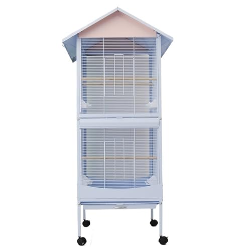 Vogelkäfig Mehrschichtiger Vogelkäfig in Hausform mit ausziehbaren Tabletts, Rollen, for mehrere kleine Vögel Vogelkäfig Mehrschichtiger Vogelkäfig in Hausform mit ausziehbaren Tabletts, Rollen, for mehrere kleine Vögel von Xilin-872