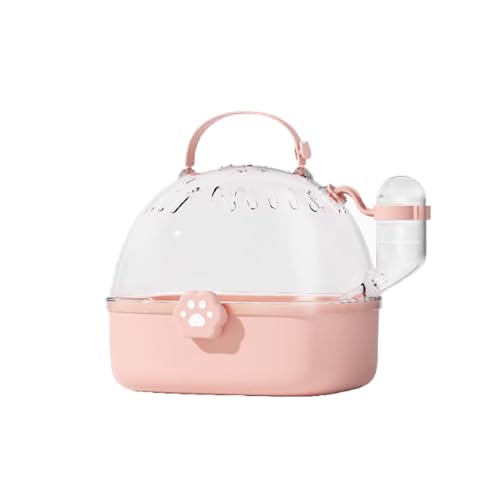 Vogelkäfig Papageienkäfig, Vogelkäfig, Außenkäfig, Kleiner tragbarer Acryl-Spezialkäfig for Mitnehmen(Pink) von Xilin-872