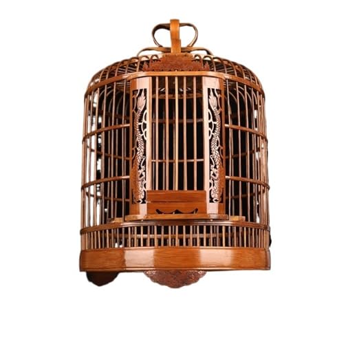 Vogelkäfig Runder Vogelkäfig aus Bambus, tragbares Vogelhaus for Aufhängen, große Kapazität for kleine Vögel, Finken Vogelkäfig Runder Vogelkäfig aus Bambus, tragbares Vogelhaus for Aufhängen, große Kapazität for kleine Vögel, Finken von Xilin-872