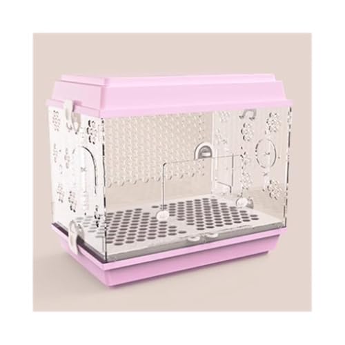 Vogelkäfig Transparenter Papageienkäfig aus Acryl, großer Ziervogelkäfig, ausziehbares Chassis, leicht zu reinigen(Purple) von Xilin-872
