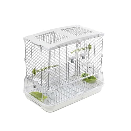 Vogelkäfig Vogelkäfig aus Acryldraht, Papageienkäfig, große Größe, tiefer Boden, leicht zu reinigen(Mittel) von Xilin-872