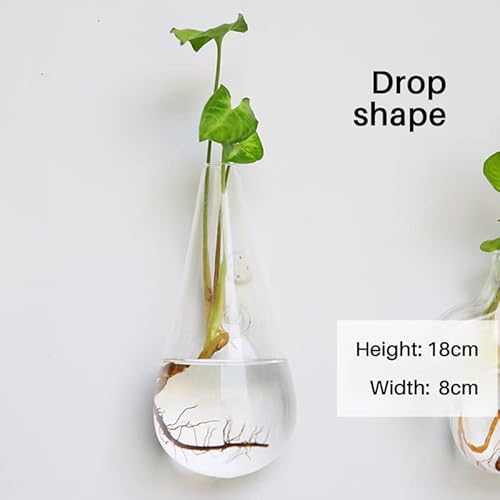 Aquarien Aquarium-Tank Fischschüssel Dekoration Wandbehang Aquatische Haustiervorräte for Betta Fischschaumkasten Verpackung Desktop-Aquarium(Water Drop) von Xilin-872