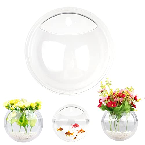 Aquarien Wandhalterung Hängen Mini Transparent Aquarium Acryl Wandhalterung Aufhänger Aquarium Goldfisch Aufhänger Pflanze Aufkleber Neu Desktop-Aquarium von Xilin-872