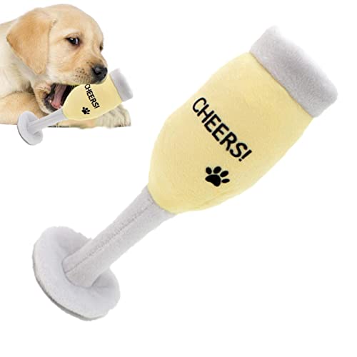 Ximan Gefüllte Hundespielzeuge | Welpe Bier Spielzeug | Lassen Sie Ihren Hund knirschendes Plüschtier Spielen, ideal zum Zahnen, Kauen und zum Spielen als Haustierspielzeug von Ximan
